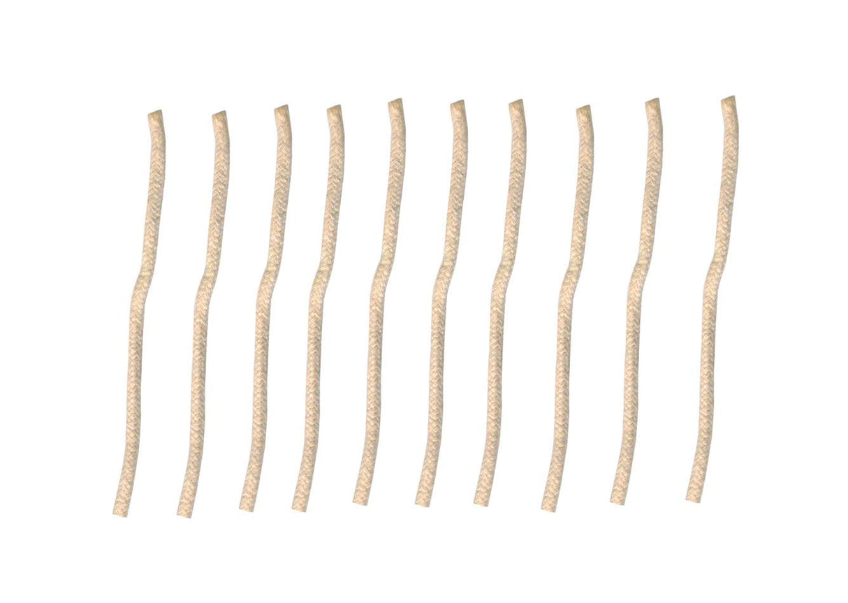 10-pack 3/16 inch braided cotton replacement wicks for alcohol glass burner lamps