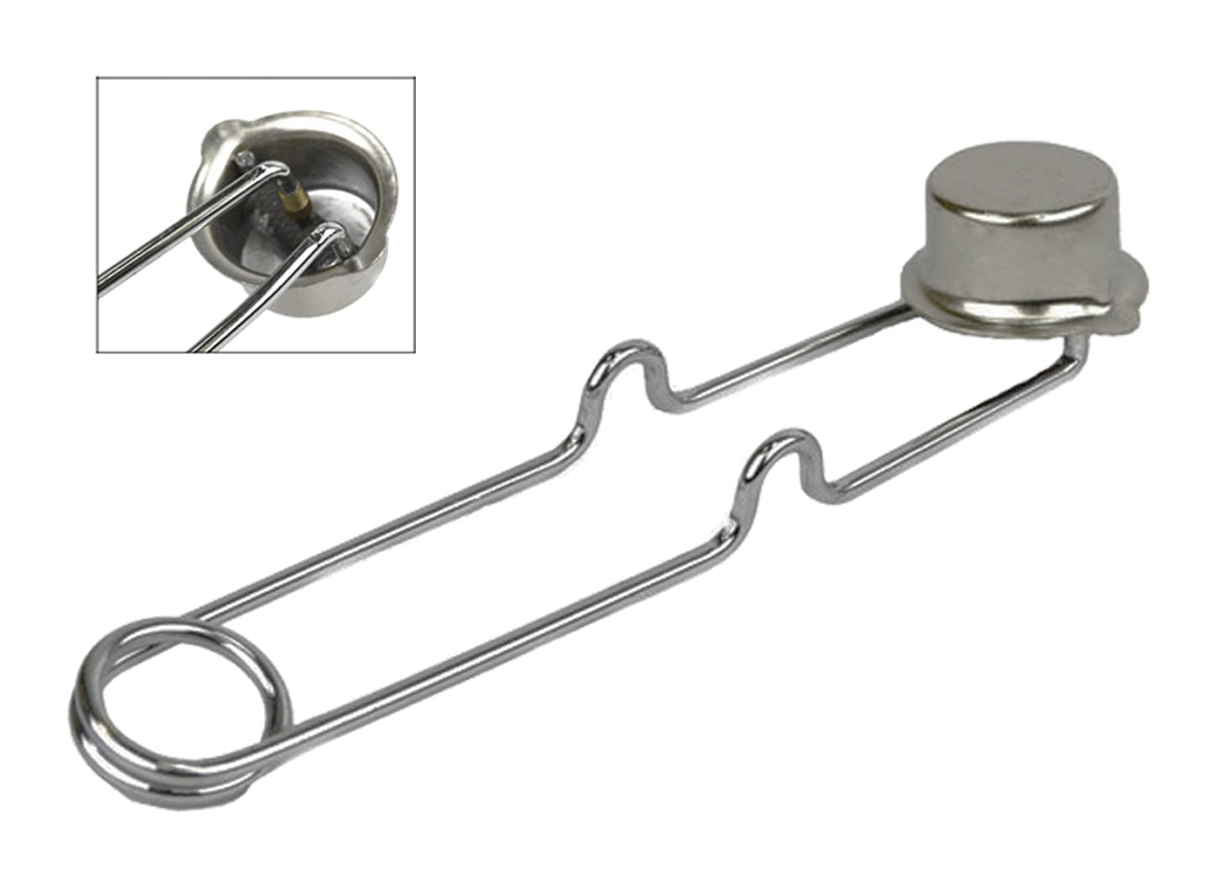 torch lighter with deep hood and nickel-plated finish for reliable ignition and durability