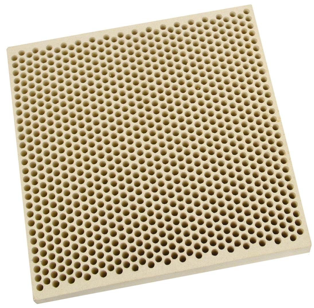 Square honeycomb ceramic block with 1,050 holes for even heat distribution in soldering and jewelry making