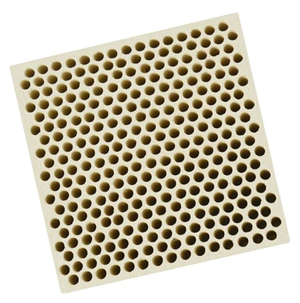 Honeycomb ceramic block square with 294 holes 2mm for precise heat dispersion in jewelry making