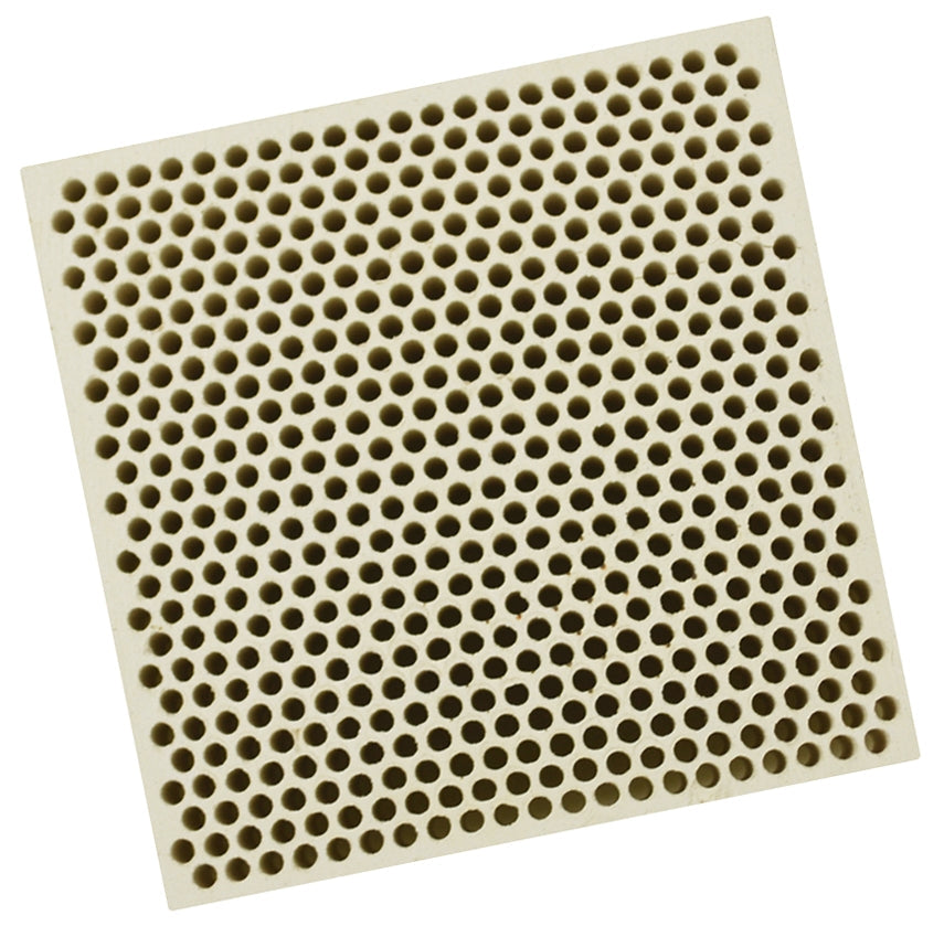 Honeycomb ceramic block square with 537 holes for uniform heat distribution in jewelry soldering