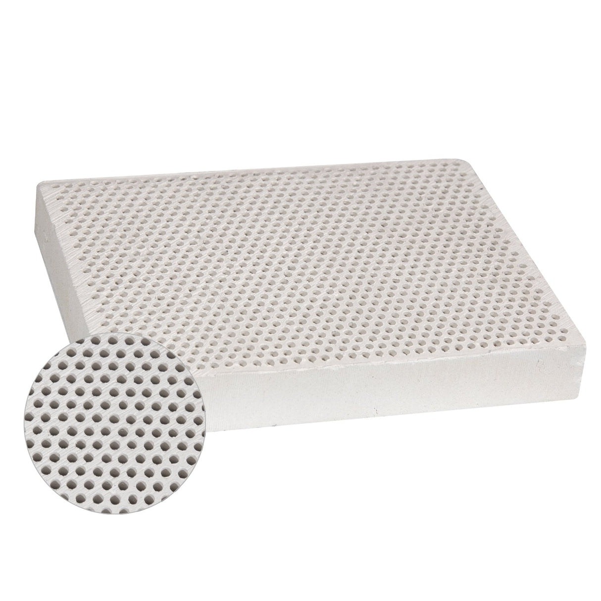 Honeycomb ceramic block with 1,050 holes for even heat distribution in jewelry making and metalwork, high-temperature resistant up to 2000°F