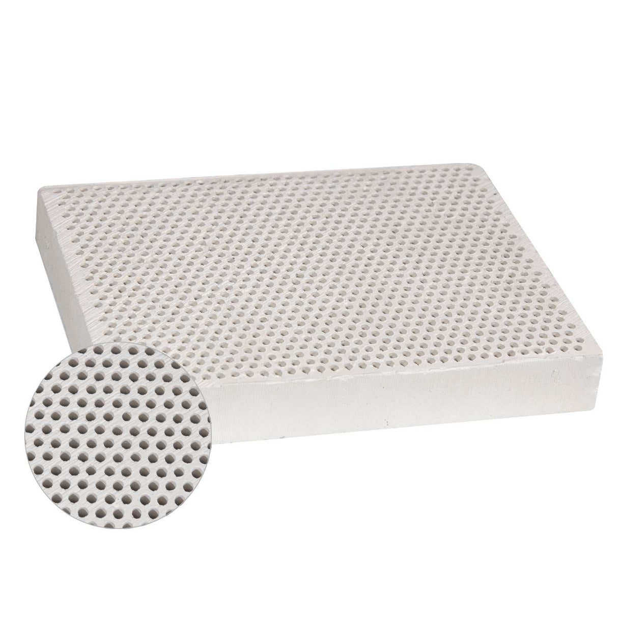 Honeycomb ceramic block with 1,050 holes for even heat distribution in jewelry making and metalwork, high-temperature resistant up to 2000°F