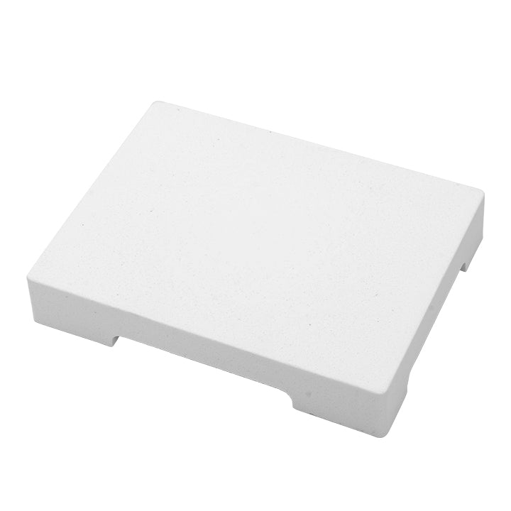 6x6 inch heat resistant ceramic board with raised feet for soldering and glassworking tasks