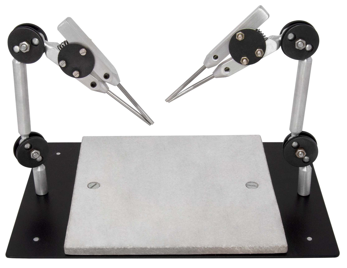 Third Hand Soldering Board Station with 6x6 heat-resistant Transite board and adjustable flexible arms for precise soldering tasks