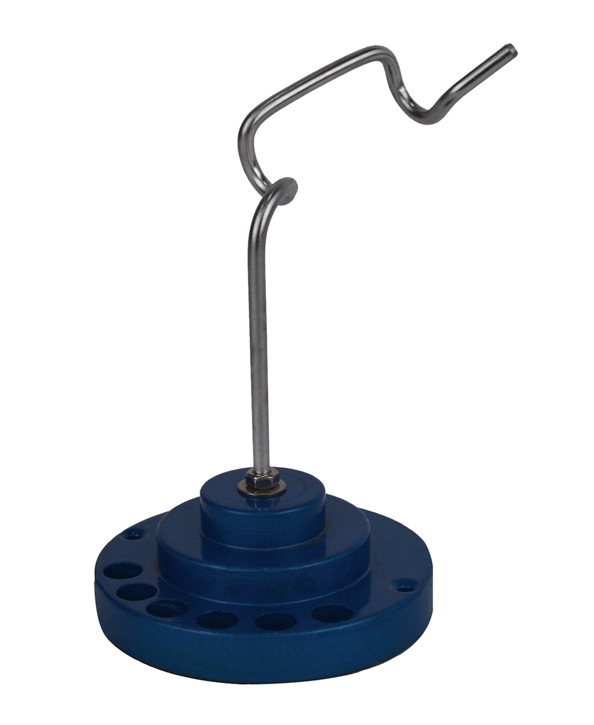 5-inch jeweler's torch stand holder with stable blue base and angled metal support for soldering guns and small torches