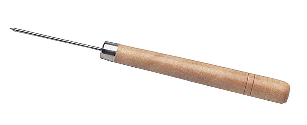 Soldering pick and beading awl with hardwood handle and fine insulated bendable tip for precise electronics and beadwork tasks