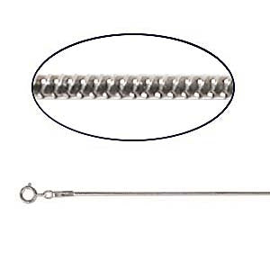 18 Inch Necklace Snake Sterling Silver 1 MM (3.53 GM) - Sold Per Piece by PMC Supplies