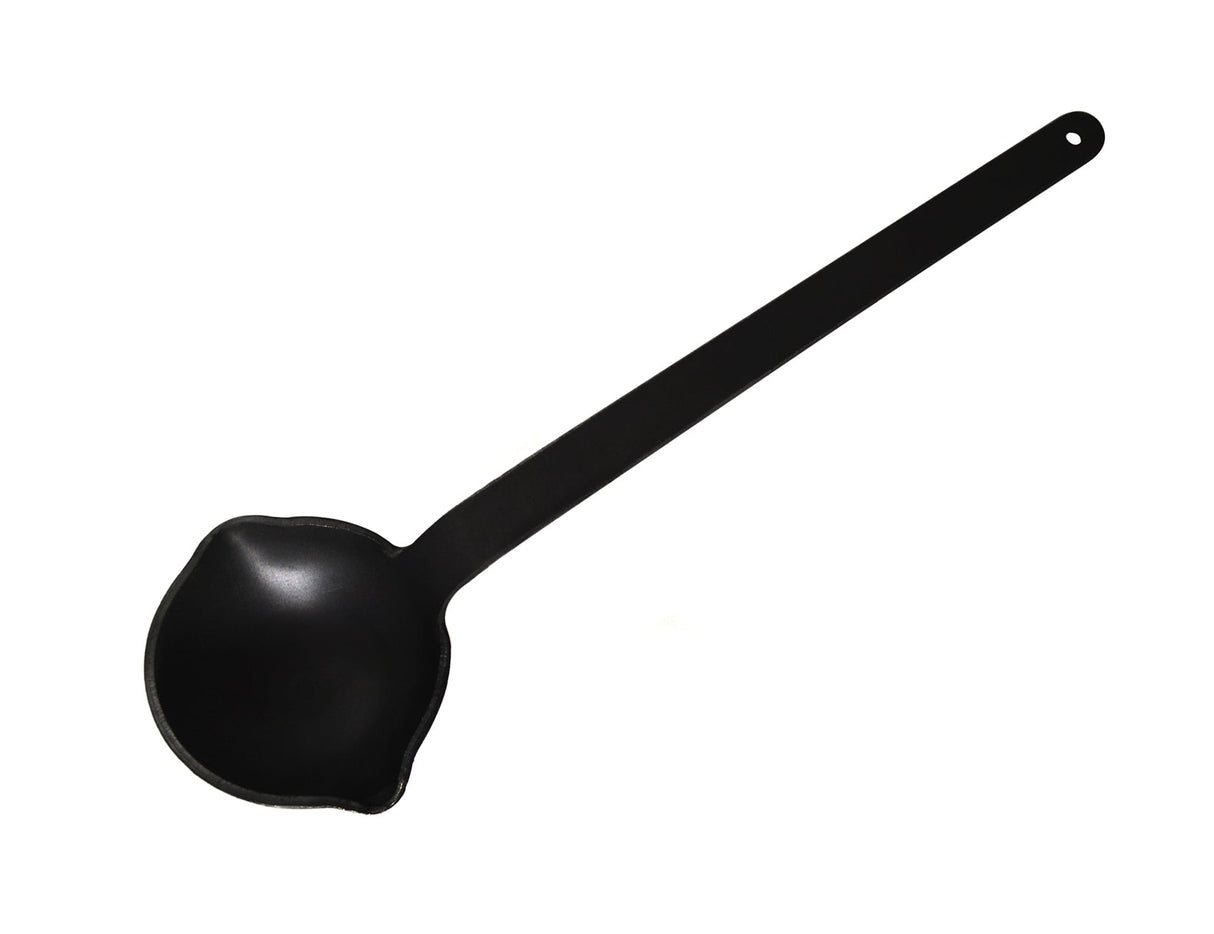 13 fl oz steel pouring ladle with pour spout for precise molten metal transfer and heat-resistant handle