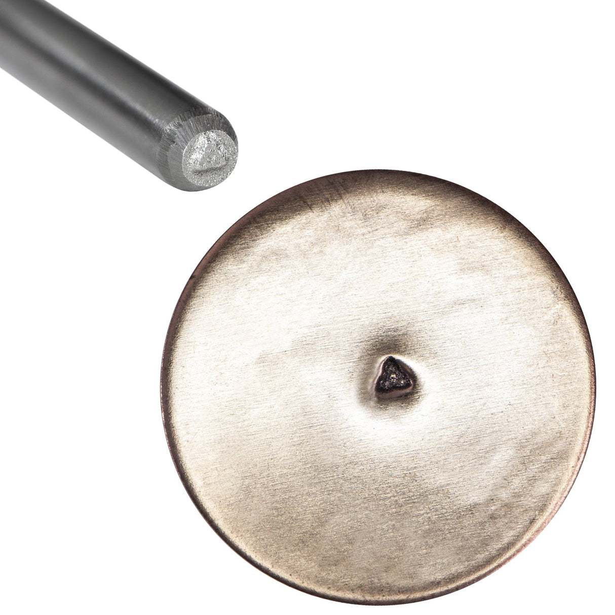 1/16 inch steel Triquetra Celtic knot stamp for precise metal and leather crafting