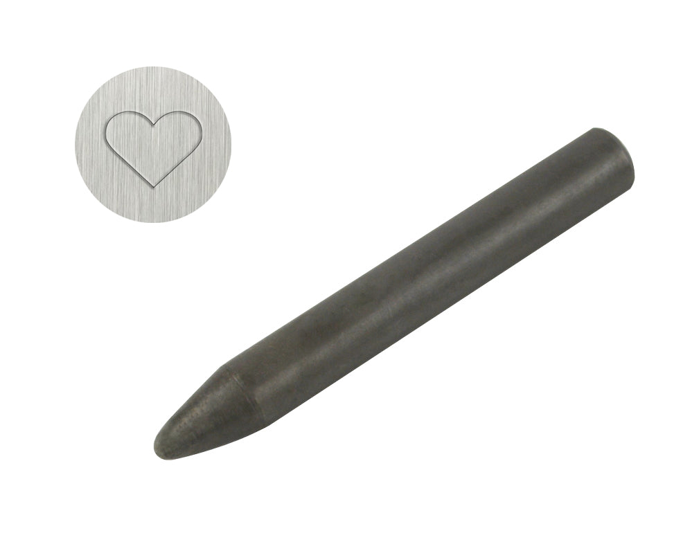 3/16" Steel Heart Stamp by PMC Supplies