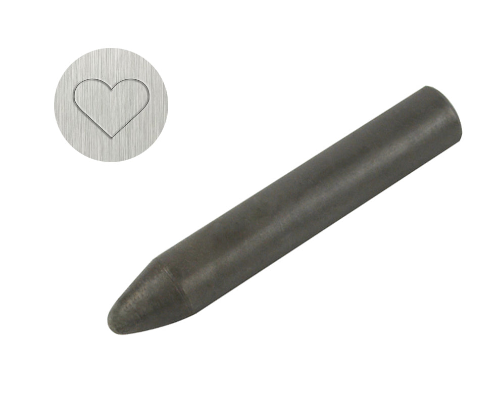 1/4" Steel Heart Stamp by PMC Supplies
