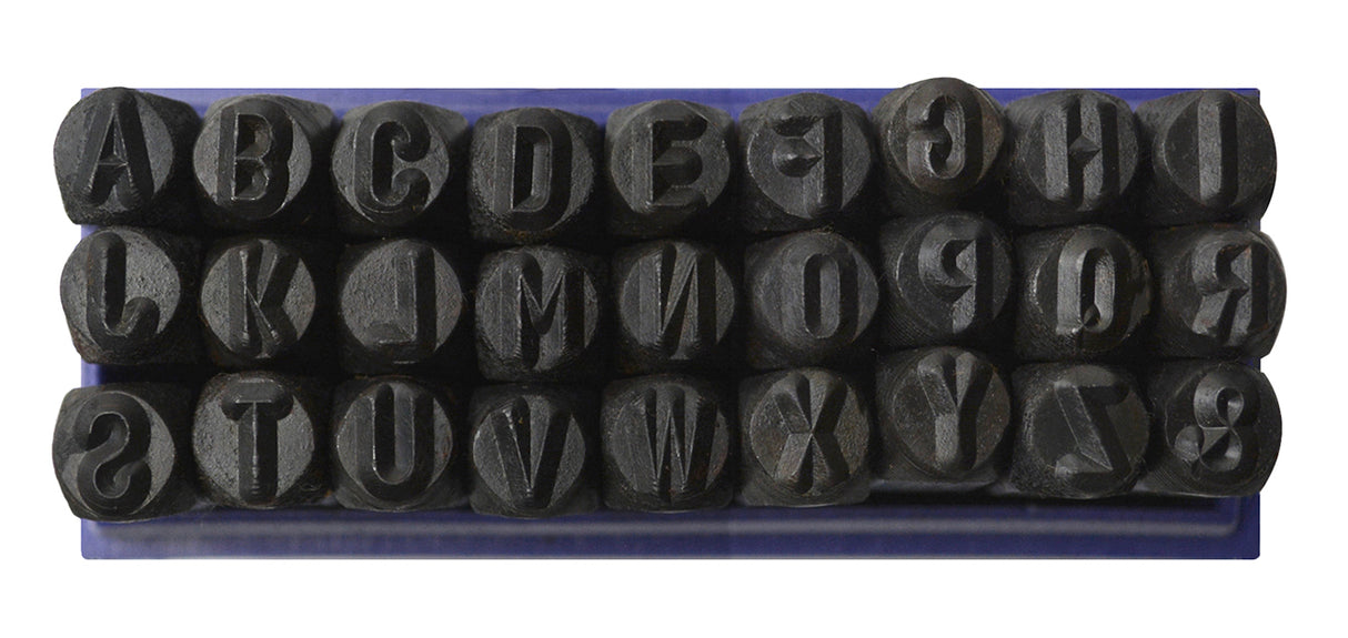 5 MM - 3/16" 36 Piece Steel Alphabet/Letter and Number Set by PMC Supplies