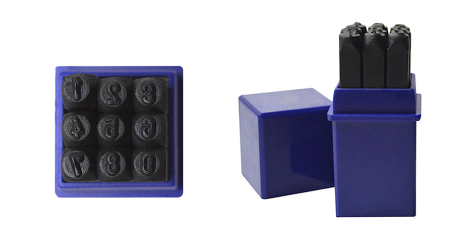 5/32" Steel Stamps - Numbers 0-9 by PMC Supplies