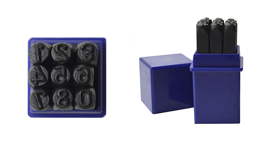 3/16" Steel Stamps - Numbers 0-9 by PMC Supplies