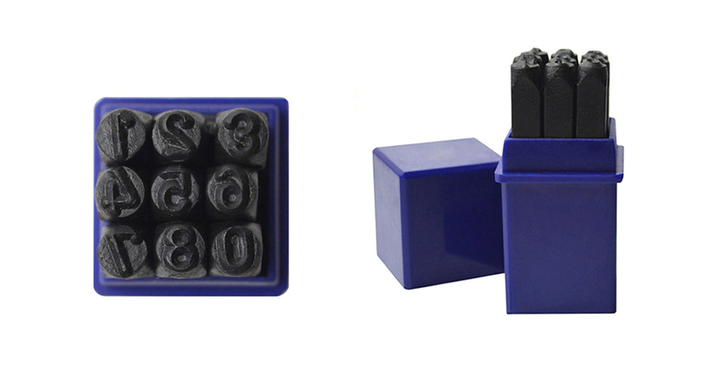 1/4" Steel Stamps - Numbers 0-9 by PMC Supplies