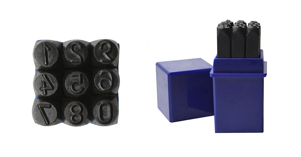 5/16" Steel Stamps - Numbers 0-9 by PMC Supplies