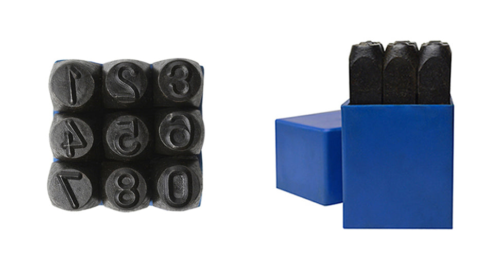 3/8" Steel Stamps - Numbers 0-9 by PMC Supplies