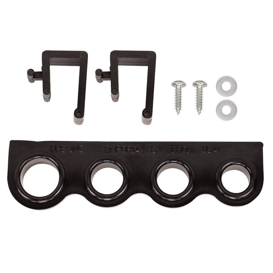 GRS 024-210 handpiece storage strip with mounting clips and screws for organizing engraving handpieces
