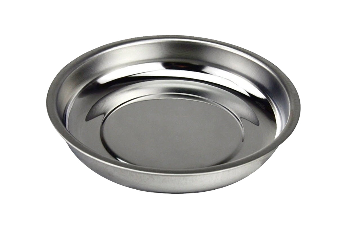 4-inch magnetic stainless steel dish parts holder for organizing small metal parts on workbench