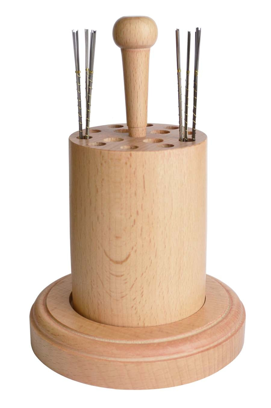 Rotating Hardwood Sawblade Organizer with 14 Holes by PMC Supplies