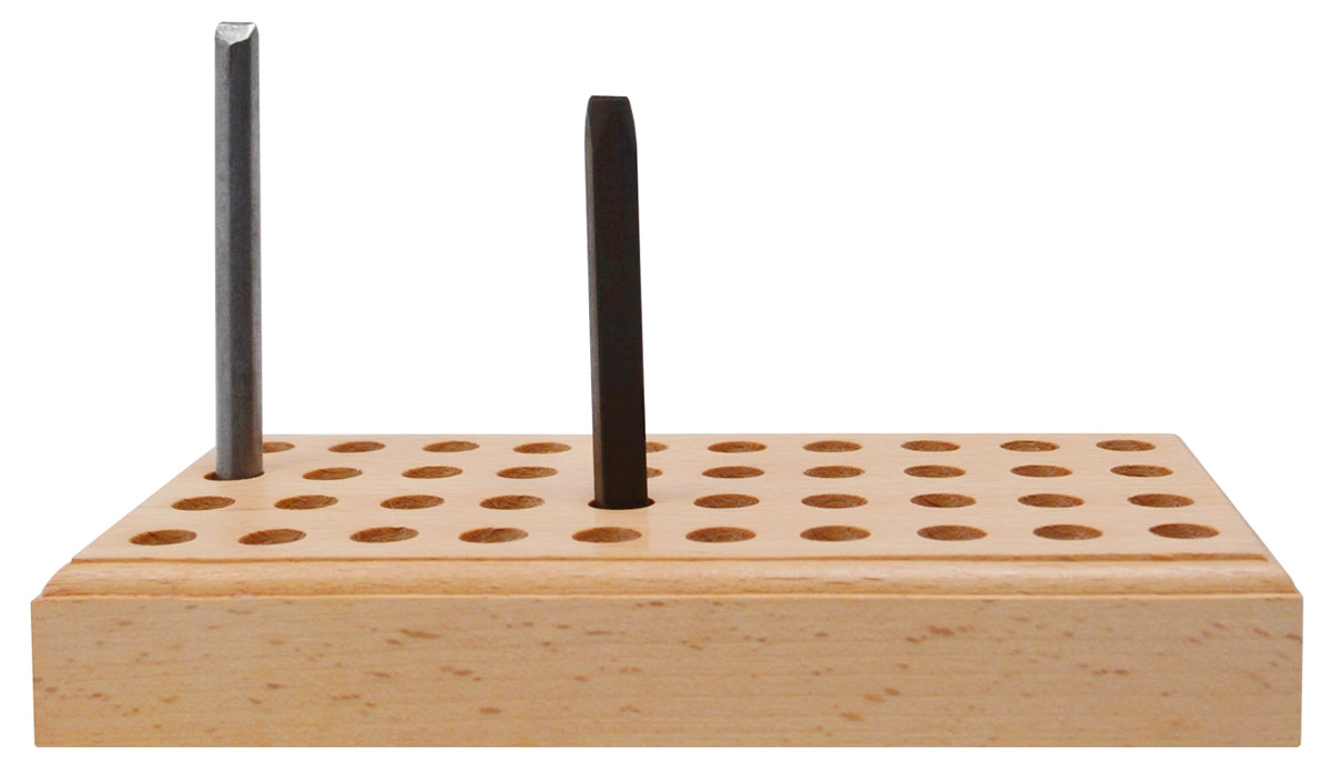 Wooden Stamp Storage Stand with 40 Holes by PMC Supplies