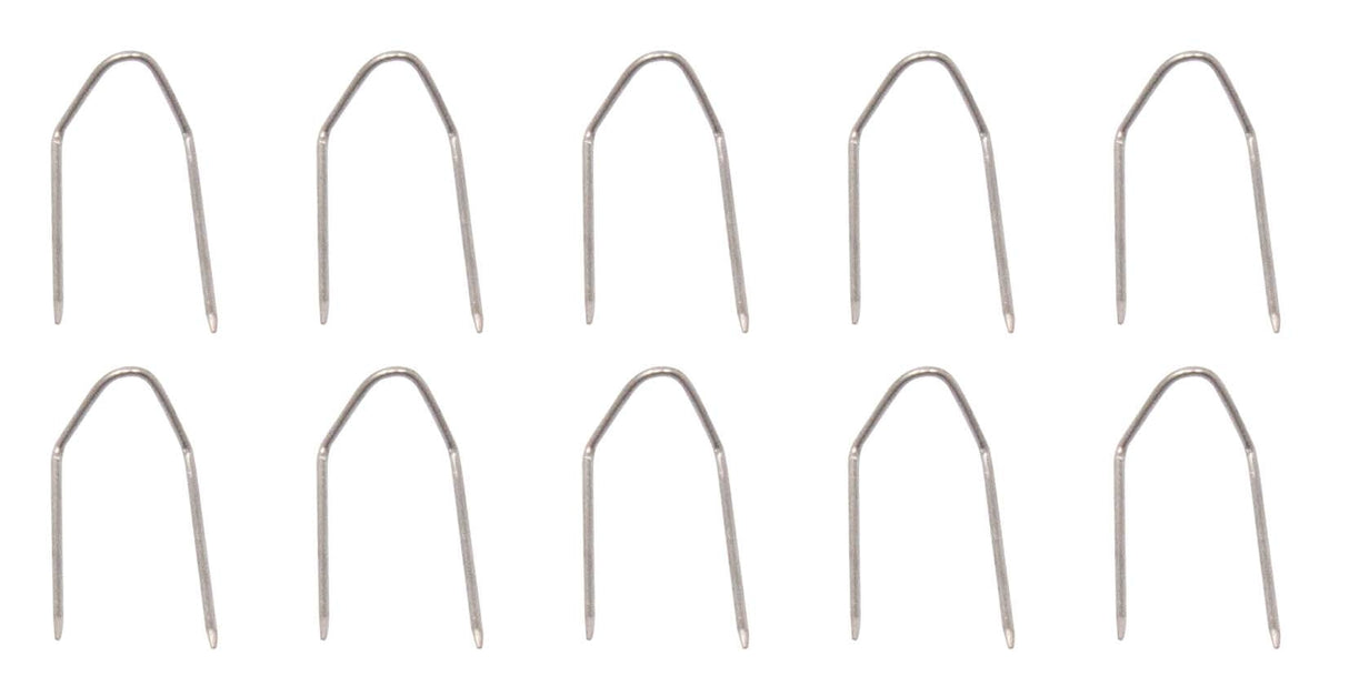 100 Piece Small Steel U Pins with dual-point design for secure jewelry displays