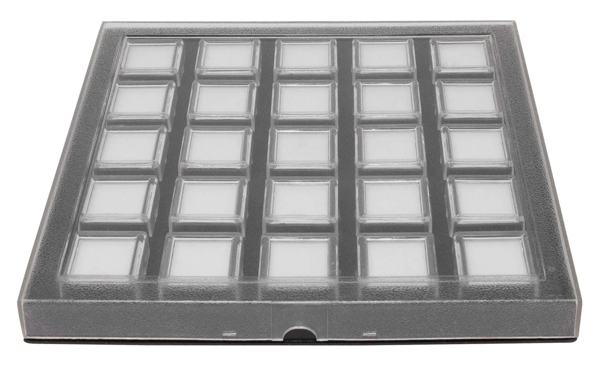 Set of 25 size 25mm x 25mm Plastic Gem Tray by PMC Supplies