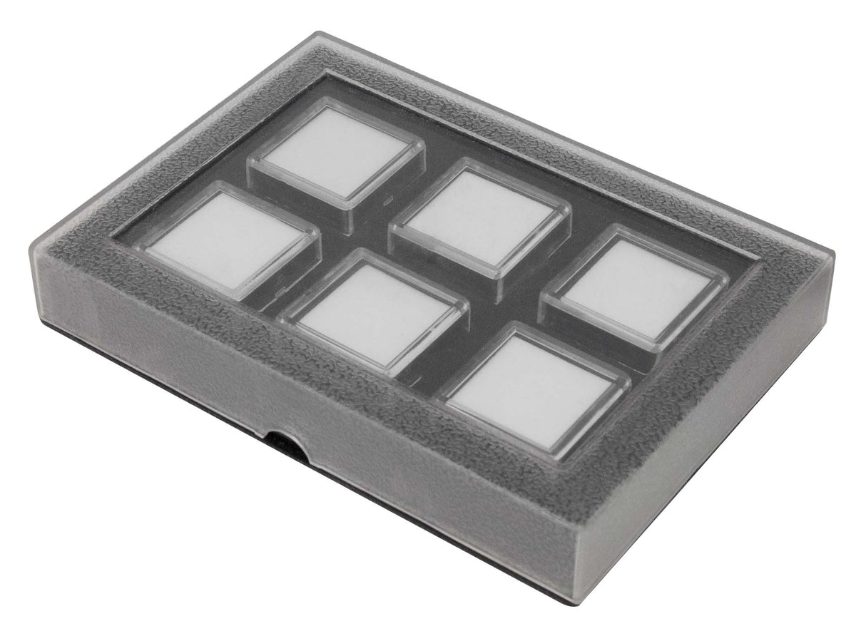 Set of 6 size 25mm x 25mm Plastic Gem Tray by PMC Supplies