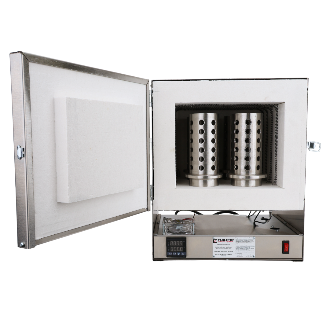 PROGRAMMABLE XL TableTop Hi-Temp 2000°F Electric Burnout Oven Kiln for 3D PLA/Resin, and Carvable Wax 10" W x 10" D x 8" T by PMC Supplies