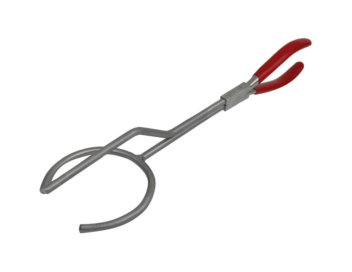 Exclusive Pouring Tongs with ergonomic grip and heat-resistant metal frame for handling crucibles up to 3.5 inches.