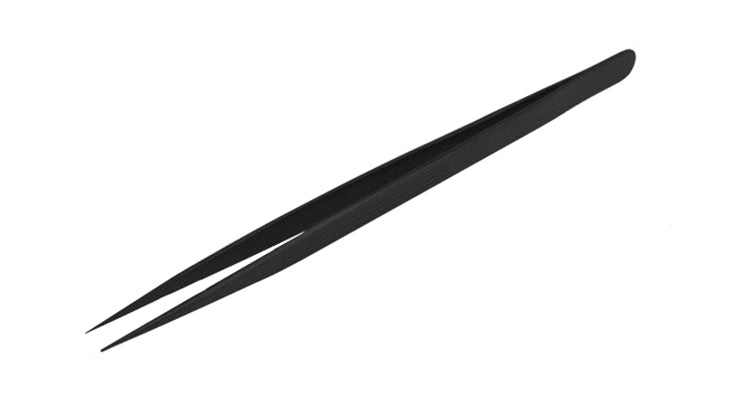 6-1/2" 165 mm Straight Fine-Tipped Melee Tweezers by PMC Supplies