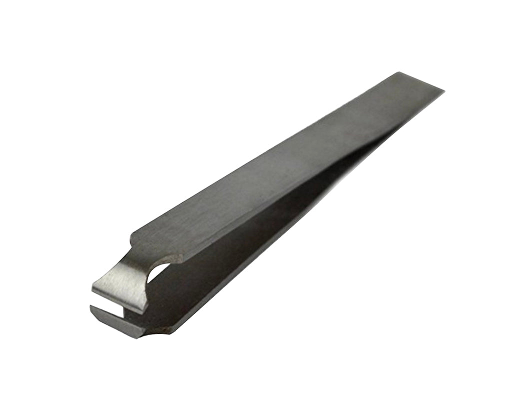 4-1/2 inch D style nickel finished wire holding tweezers with precision cutting edge