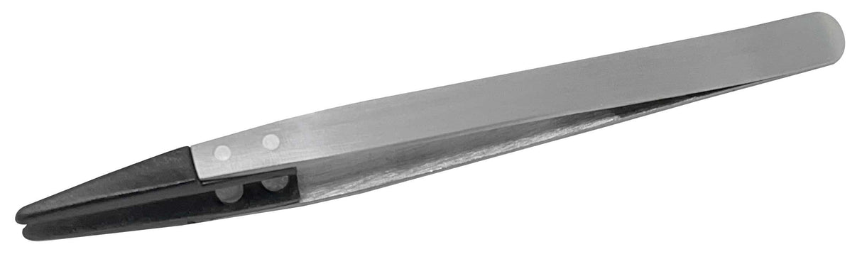 5-1/4 inch fiber tip anti-magnetic blunt-tipped tweezers for delicate handling of gemstones and small components