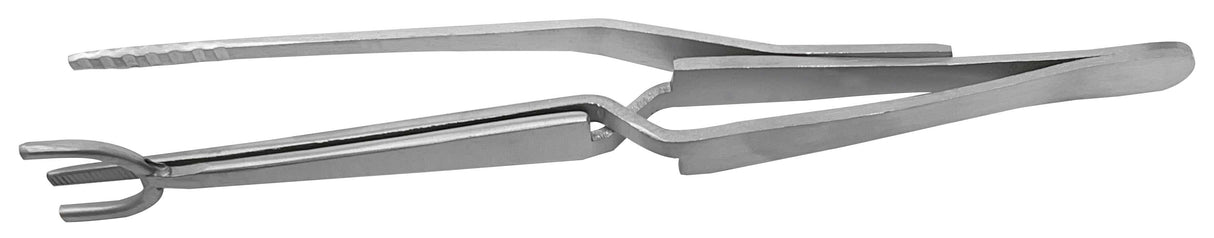 6-1/2 inch stainless steel half shank ring holding soldering tweezers for jewelry making and repairs