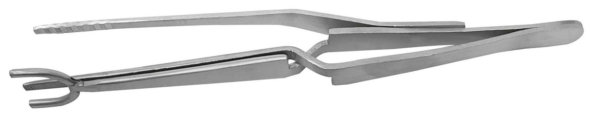 6-1/2 inch stainless steel half shank ring holding soldering tweezers for jewelry making and repairs