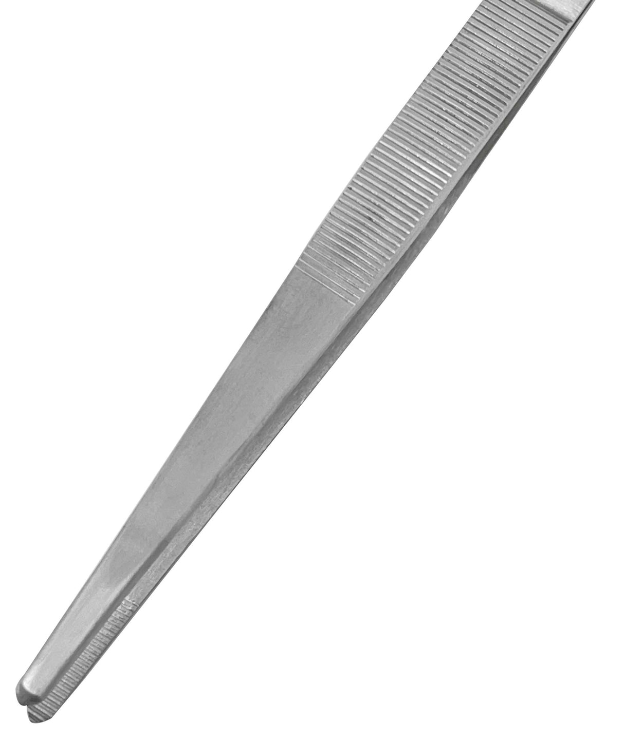 5" Stainless Steel Blunt Forcep Tweezers with Serrated Tips by PMC Supplies