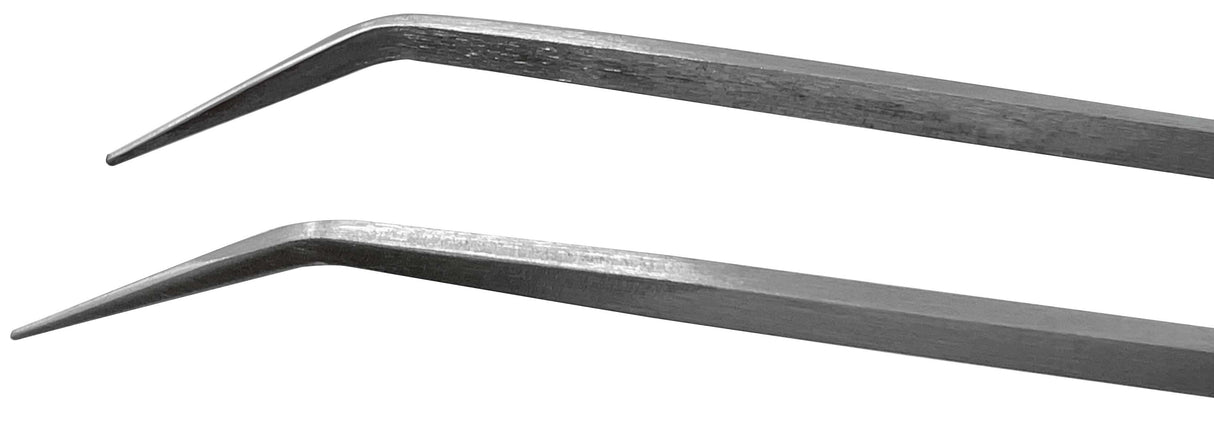 2 Piece 10" Tweezers Long Nose Straight and Curved in Pouch by PMC Supplies