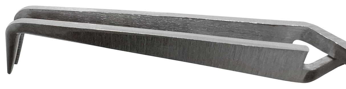 Soldering Cross Locking Tweezers with Fiber Grip 90 Degree Curved by PMC Supplies
