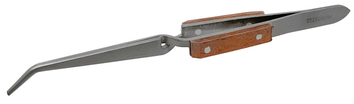 Tweezers Titanium With Fibre Grip, Style Curved 165mm by PMC Supplies