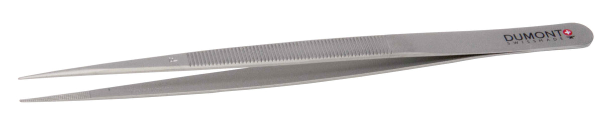 6-1/2 inch stainless steel fine diamond tweezers with serrated tips for precision grip and corrosion resistance