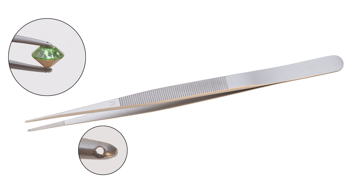 Surehold Diamond Tweezers Grade 1-M precision Swiss-made tool for round diamond inspection and grading