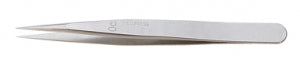 3-1/2 inch stainless steel Inox Hi-Tech Dumont tweezers with matte finish for precision work