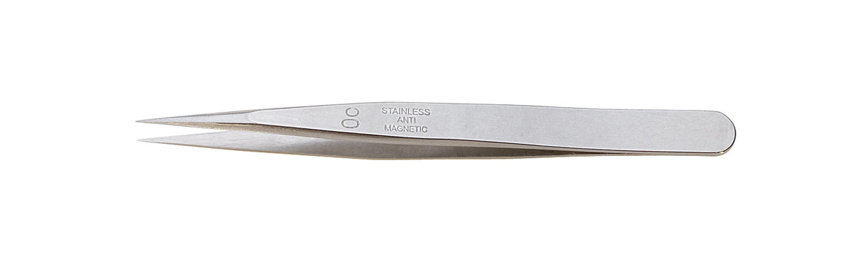 3-1/2" Anti Hi-Tech Dumont precision stainless steel tweezers with anti-magnetic design and matte finish