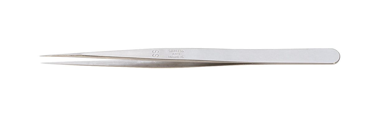 5-1/2 inch Anti Hi-Tech Dumont Tweezers with anti-magnetic stainless steel matte finish and fine tips for precision work