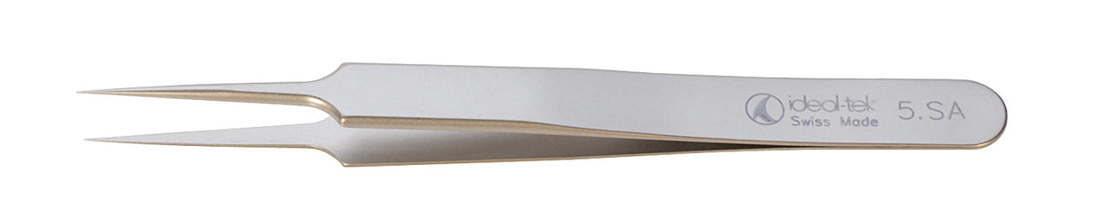 4-3/8" Ideal-Tek Anti Hi-Tech Tweezers Style 5 stainless steel non-magnetic precision tool for electronics and lab use