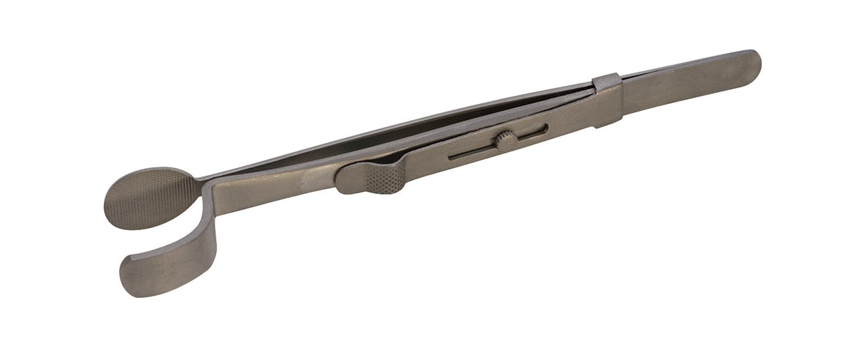 5-1/2 inch extra-wide ring holding soldering shank tweezers with ergonomic grip and adjustable jaws for jewelry making