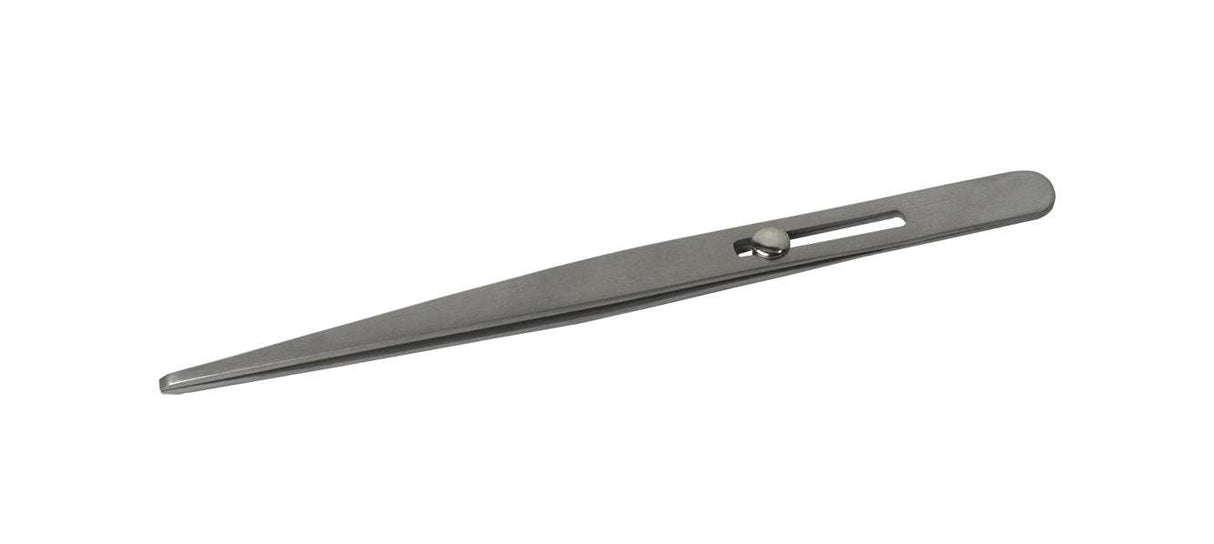 6-1/2" Blunt Tipped Slide-Locking Tweezers by PMC Supplies