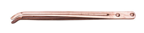 Reinforced curved copper tweezers with low-flex design for precise gripping and electronics repair