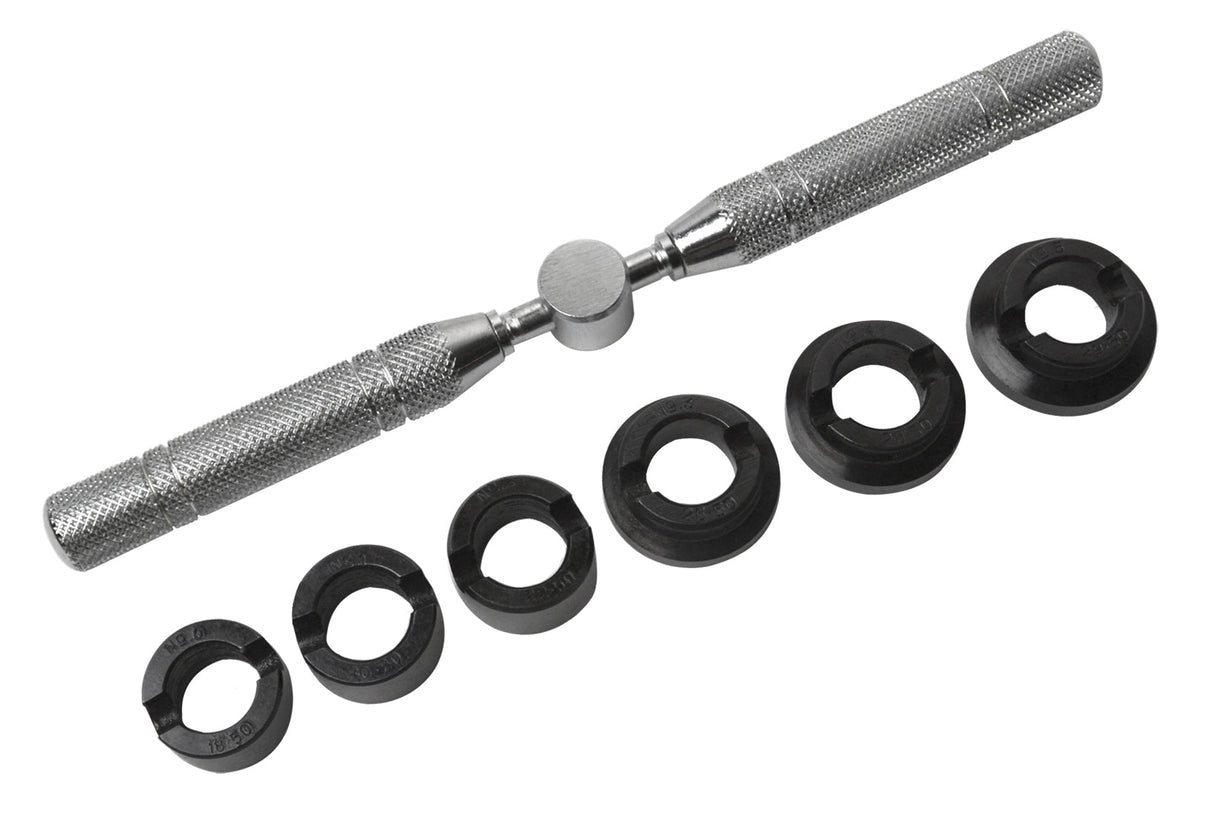 Rolex Watch Case Opener Set with ergonomic wrench and six dies for precise oyster case opening